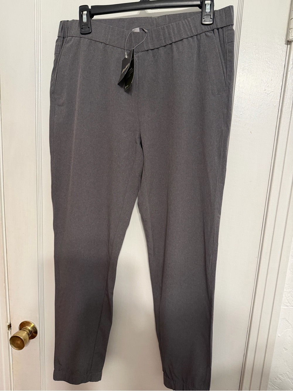 Eddie Bauer Charcoal Elastic-Waist Track Pants